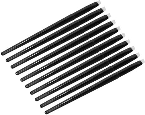 Eyebrow Brush, Eyeliner Brush Eye Brush Angled Eyebrow Brush 10pcs Angled Eyebrow Brush Silicone Eyebrow Liner Eyeshadow Precise Application Eye Makeup Tool