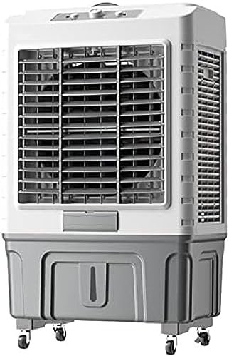 Humidificador industrial, ventilador evaporativo comercial, aire acondicionado 3 en 1 con tanque de agua de 55 litros, potente motor para refrigeración eficiente