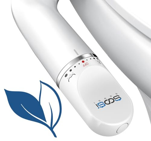 Ultra-Slim Bidet Attachment for Toilet Dual Nozzles Feminine & Rear Wash Bidet Toilet Seat Attachment Non Electric Self Cleaning Fresh Cold Water Toilet Bidets Spray Jet Easy Install (Silver)