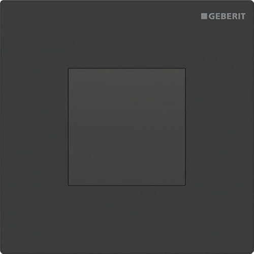 Geberit Urinalsteuerung mit elektronischer Spülauslösung, Batteriebetrieb, Abdeckplatte Typ 30, Farbe: schwarz/matt