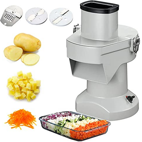 Cheese Grater Vegetable Cutter Stainless Steel Spiral Cutter Electric Vegetable Shredder Machine 3 in 1 Vegetable Dicer Planer Grater 180 kg/h Electric Vegetable and Fruit Cutter with 6/8/1
