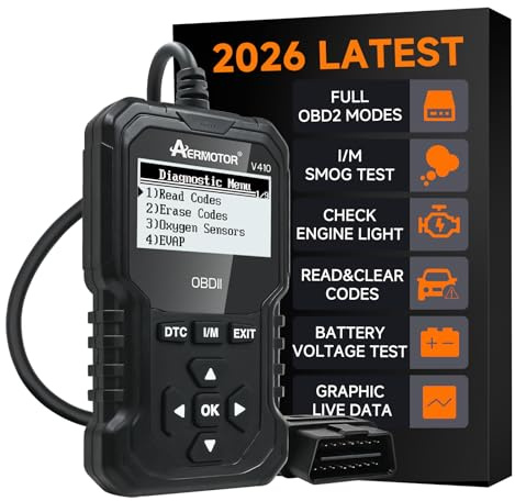 V410 OBD2 Car Scanner Diagnostic Tools: Engine Fault Code Reader Scan Tool with Live Data/Freeze Frame for All OBDII Cars After 1996,Black