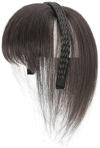 Haarreif in Pony, Haarverlängerung, Kaffeefarben, Schwarzbraun, Pony, modifizieren Sie Ihr Gesicht für den täglichen Gebrauch