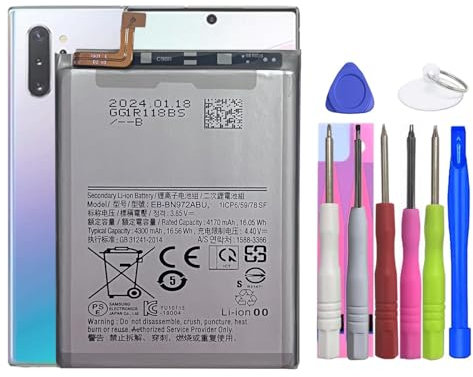 MUKUZI Battery Compatible with Galaxy Note 10 Plus (N975F), Note 10 Plus 5G (N976B) Mobile Phone Smartphone (Replacement for EB-BN972ABU)