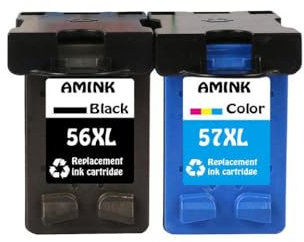 eRgDFS Kompatibel mit Druckerpatronen C6656A C6657A 56 57 und 56XL DESKJET -Modelle 450 450CBI 450CI 450WBT F4140 F4180 5150 5550(1Black 1Color)