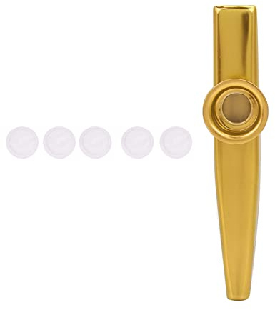 Aluminiumlegierung Kazoo, Kompakte Tragbare Einfache Struktur, Keine Notwendigkeit, Musiktheorie Beim Spielen zu Lernen, Keine Musik zu Rezitieren, Auch Nicht Zum Üben. Sie (GOLD)