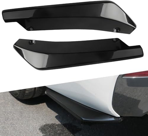 LGDONGFC 2 Stück Auto Heckspoiler für VW New Beetle Convertible 2005-2008 2009 2010, Wrap Angle Spoiler Auto Heckstoßstange Lip Spoiler Lippe Heckstoßstangenschutz Zubehör,Black