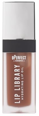 BPerfect Lip Library Lip Oil – Ultra-Shine Hydrating Lip Treatment with Jojoba & Coconut Oil, Shade Sweetheart (Sheer Warm Brown)