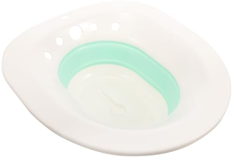 FUTUREORYY Faltbares Bidetbecken aus Pp und Tpr Weiß Platzsparendes Design für Damen und Senioren für Hygienische Sitzbadpflege zu Hause
