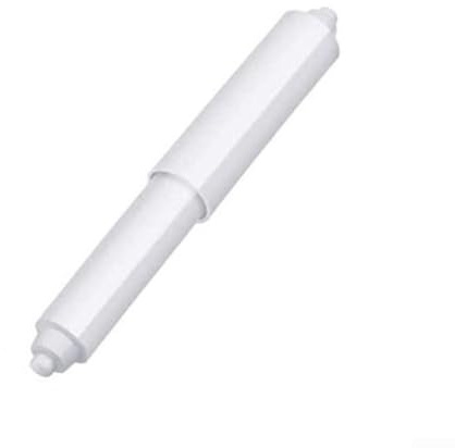 Toilet Roll Spindle Replacement Insert with Built in Spring for Adjustable Length Bathroom Paper Holder (White 1PCS)