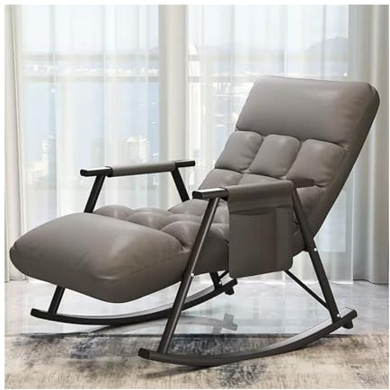 Ergonomischer Doppel-Schaukelstuhl mit weichen Kissen, Zero Gravity, Terrassenwippe, Liege mit Armlehnen für drinnen und draußen, Wohnzimmer-Komfort