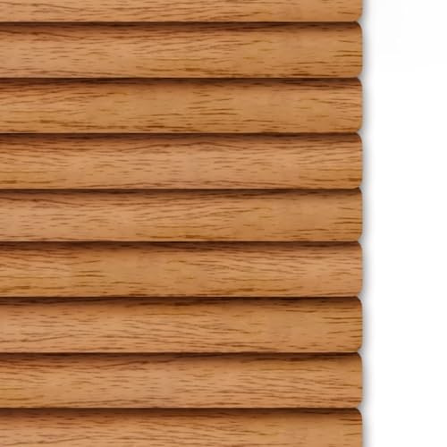 Aluminium-Jalousie In Holzoptik 25mm Alu-Lamellen Rollos Für Fenster Ohne Bohren Inklusive Montagematerial, Window Blinds, Klemmfix-Jalousie Für Fenster Freihängend(Natural Oak)
