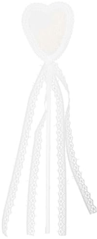 VALICLUD Baguette Magique Blanche de Cœur Accessoire de Costume Fée pour Cosplay et Spectacles Bâton Léger et Décoratif pour Fêtes et Photos D’Anniversaire Filles