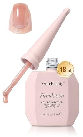 AZUREBEAUTY Nagelhärter & Wachstumskur Nagellack 18ML für brüchige, geschädigte Nägel–mit Hyaluron & Keratin, schnell trocknend sanft abziehbar, Ergebnis–für gesunde,glatte,glänzende Nägel(Peach Pink)