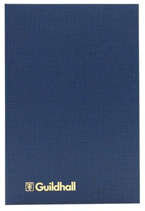 Exacompta - Ref 31/2Z - Guildhall Account Book - 298 x 203mm in Size, Hardback Vinyl Cover, 95gsm Ledger Quality Paper, Traditionally Sewn - 2 Cash Columns