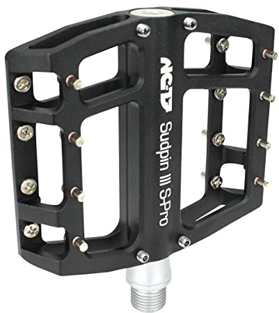 NC-17 Sudpin III S-Pro Aluminium Plattform Pedale, Fahrrad Pedale MTB und BMX, Dirt und Freeridestyle optimiert, Höhe auf 15mm reduziert inkl. Ersatzpins, Unisex