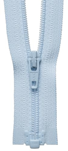 Light-Weight Open End Zip 25cm: Baby Blue