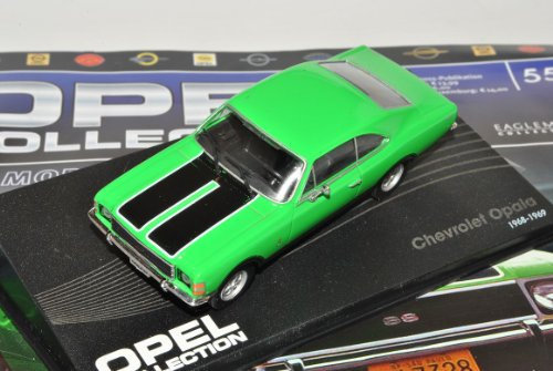 Ixo Chevrolet Opala Coupe Grün Basis Opel Rekord C Inkl Zeitschrift Nr 55 1968-1969 1/43 Modell Auto mit individiuellem Wunschkennzeichen