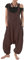 Vishes - Alternative Bekleidung - Legere Damen Latzhose Haremshose Sommerhose Overall Baumwolle braun 40-42