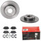 2 Bremsscheiben Voll 240 mm + Bremsbeläge Hinten von Brembo Voll (1420-55057) Bremsensatz Bremsanlage Bremsen-Kit,Bremsenset, Bremsscheiben, Bremsbeläge, Bremsen-Set, Beläge, Bremsbelag,