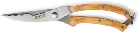 Sabatier - Sécateur/Coupe Volaille - l'Outil Indispensable pour Découper Facilement toutes les Volailles - Couteau de Cuisine Professionnels - Acier Inoxydable et Bois - 13 cm - Marron