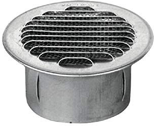 GRIGLIA AERAZIONE ROTONDA IN ALLUMINIO CON RETE IN METALLO D° 120 AREAZIONE ARIA