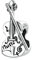 Charm-Anhänger mit Violinen-Motiv, aus 925er Sterlingsilber, für Pandora-Charm-Armbänder