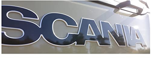 W.B.A. Aufkleber passend für Scania Emblem der Serie S und R ab Bj. 2017-2021 RAL 9005 schwarz Glanz