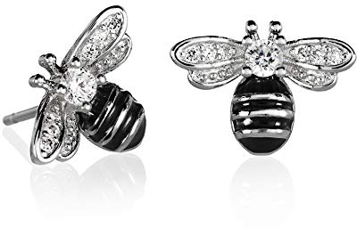 namana Silber Hummel Ohrstecker fur Frauen, Auffällige Silber Bienen Ohrringe für Damen und Teenager, Mädchen, Bienen Geschenke für Frauen, Silber Bienen Schmuck fur Damen