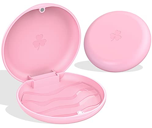 Scatola porta denti Dento Box porta cartella (anche per binari da abboccare, guida per cesello), 2 pezzi KFO Box (rosa).