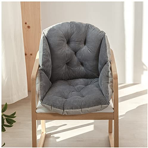 YOUCAI Coussin de Chaise Doux avec Dossier en Forme Coquille pour Chaise Jardin Et Fauteuil, Épaissir Antidérapant Coussin Dossier pour Chaise en Rotin Paille Jardin,40x48cm,Gris