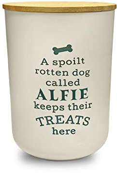 History & Heraldry Personalised Dog Treat Jar - Alfie