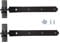 Adjustable Gate Hinges Heavy Duty Hook and Band Garden Shed Door in Galvanised or Black (Black, 18 / 455mm)