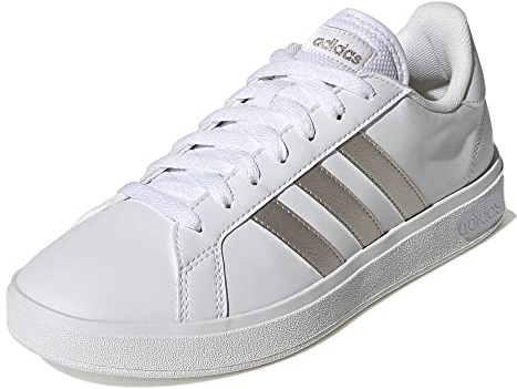 adidas Damen Grand TD Lifestyle Court Casual Shoes Schuhe, Cloud White/Platinum/Cloud White, 44 EU