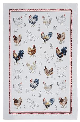 Ulster Weavers - Farm Birds - Geschirrtuch - Baumwolle - Einheitsgröße in Rot