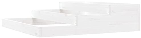 vidaXL Planter White 107x107x27 cm Solid Wood Pine