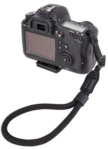 LENS-AID Kamera-Handschlaufe mit Nylonband – Für kleine Ösen & flache Anschlusslaschen – Seil-Optik, Sicher & Stylisch – Handgurt für DSLM, DSLR & Kompaktkamera – Bequemer Kameragurt fürs Handgelenk