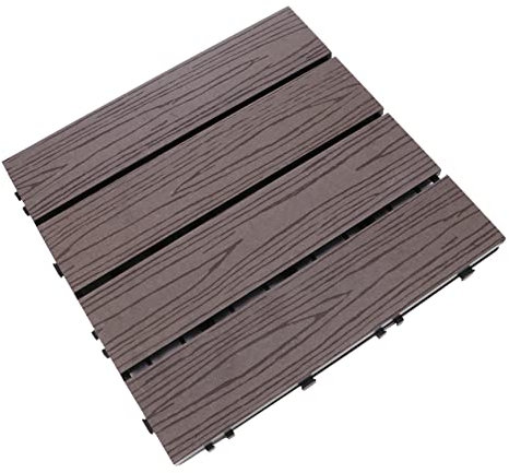 Cabilock 1 Stück Hinterhofboden Tragbar Verbundwerkstoff Balkon Wasser Nützlich Passend Deck Laminat Terrasse Mehrzweck-Uv-Fliesen Für Außenbereich Holz X Heimboden