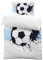 MUSOLEI Bettbezug Fußball für Kinder, Bettbezug für 90 cm Einzelbett Jugendliche, 135 x 200 cm, Polyester, 3D-Druck, 1 Bettwäsche-Set, 1 Kissenbezug 50 x 75 cm