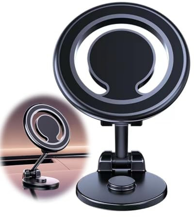 Aturmc Soporte Móvil Coche Montaje Plegdel Celular Soporte Teléfono Coche El Coche 360° RotacióN Tablero De Instrumentos Suporte Telemovel Carro Ajuste Smartphones iPhone