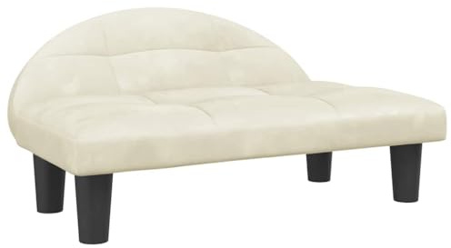 vidaXL Hundebett Creme 70x52x30 cm Samt