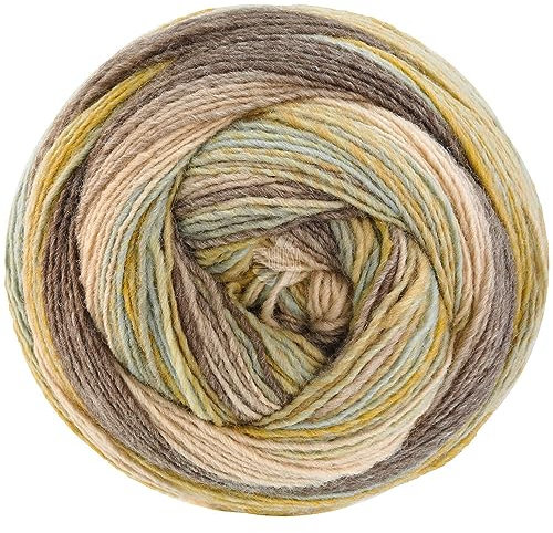 Lana Grossa Gomitolo Dipinto 2011 - Senfgelb/Graubraun/Natur/Mint
