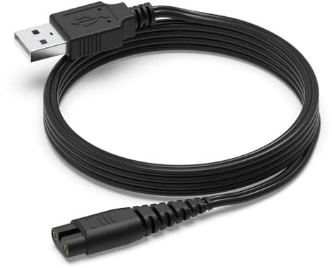 Replacement Charger Cable Compatible with Hatteker Hair Clipper Cordless Razor Beard Trimmer Shaver RFC-588 RFC-598 RFC-690 RFC-692 RFC-696 RSCX-9598 RSCX-7568 4.9FT C0120
