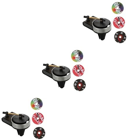 Supvox Automobil 3 Sets Mini- -Mini-Diffusor Für Ätherische Öle Mit Ätherischen Ölen Auto-Duftdiffusor Lüftungsclip Plattenspieler- Ätherisches Öl Auto-Diffusor Vintage-