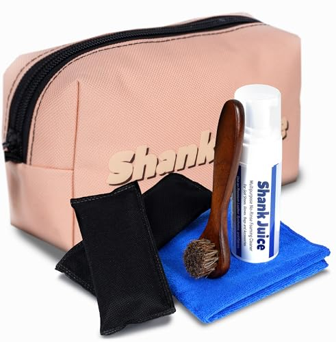 Shank Juice US Golf Shoe Cleaning Kit – No‑Rinse Foam, Brush & Cedar Inserts – Sussex Clay Canvas Bag