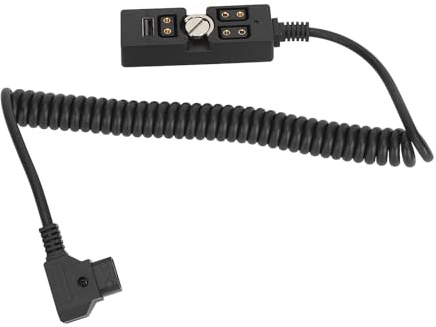 D Tap Splitter, tragbarer PU-Stecker auf 3-Port-Buchse, D-Wasserhahn-Power-Hub für Fotografie