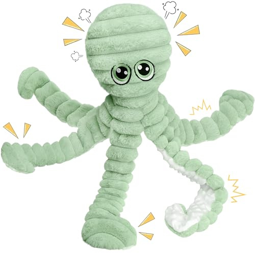 Prime Pets Hundespielzeug für große Hunde, 68,6 cm, Plüsch-Oktopus-Hundespielzeug, quietschendes Hundespielzeug, Haustierspielzeug für kleine, mittelgroße und große Hunde, gefülltes Kauspielzeug, um
