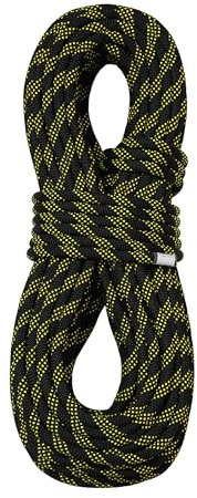 PHRIXUS Static Climbing Rope 11mm - 60M (200ft) Rock Climbing Rope, Rappelling Heavy Duty Rope for Outdoor Mountaineering, Rescue and Escape, Fire Fighting and Aerial Work BlackYellow