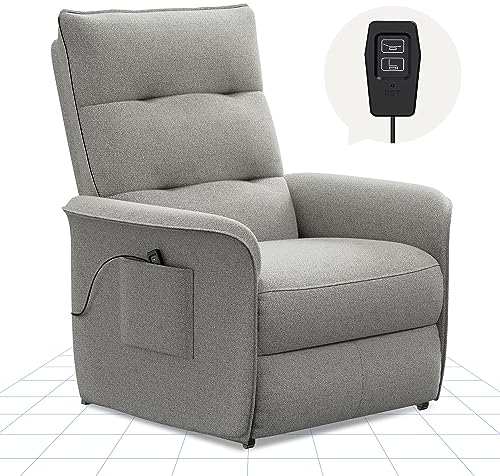 FLEXISPOT Elektrisch Relaxsessel mit verstellbare Rückenlehne- Verstellbarer TV Sessel, Fernsehsessel mit liegefunktion, 125° -160° verstellbare Rückenlehne – Relax Sessel,ergonomisch Hellgrau