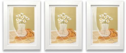 Furforstk cornice 15x20 3 pezzi cornice bianca, cornice foto 15x20, cornici per quadri, portafoto, cornici foto per 15x20 cm Foto e Quadri - Tende da Parete o da Tavolo (Bianco)